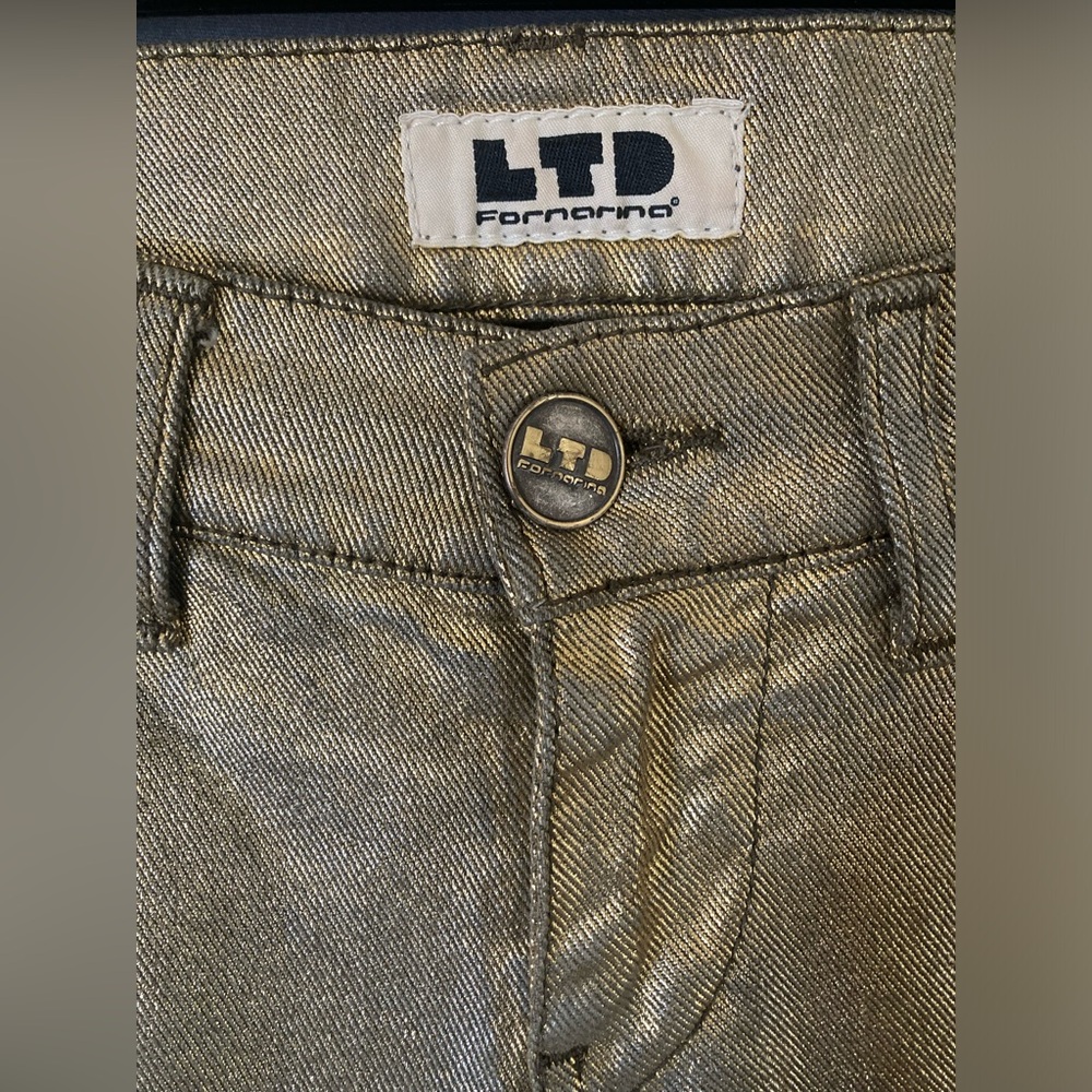 fornarina jeans Women’s Size 28 Gold Clubbing Jeans - Picture 4 of 12